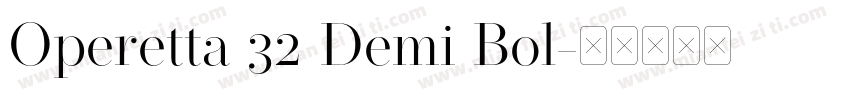 Operetta 32 Demi Bol字体转换